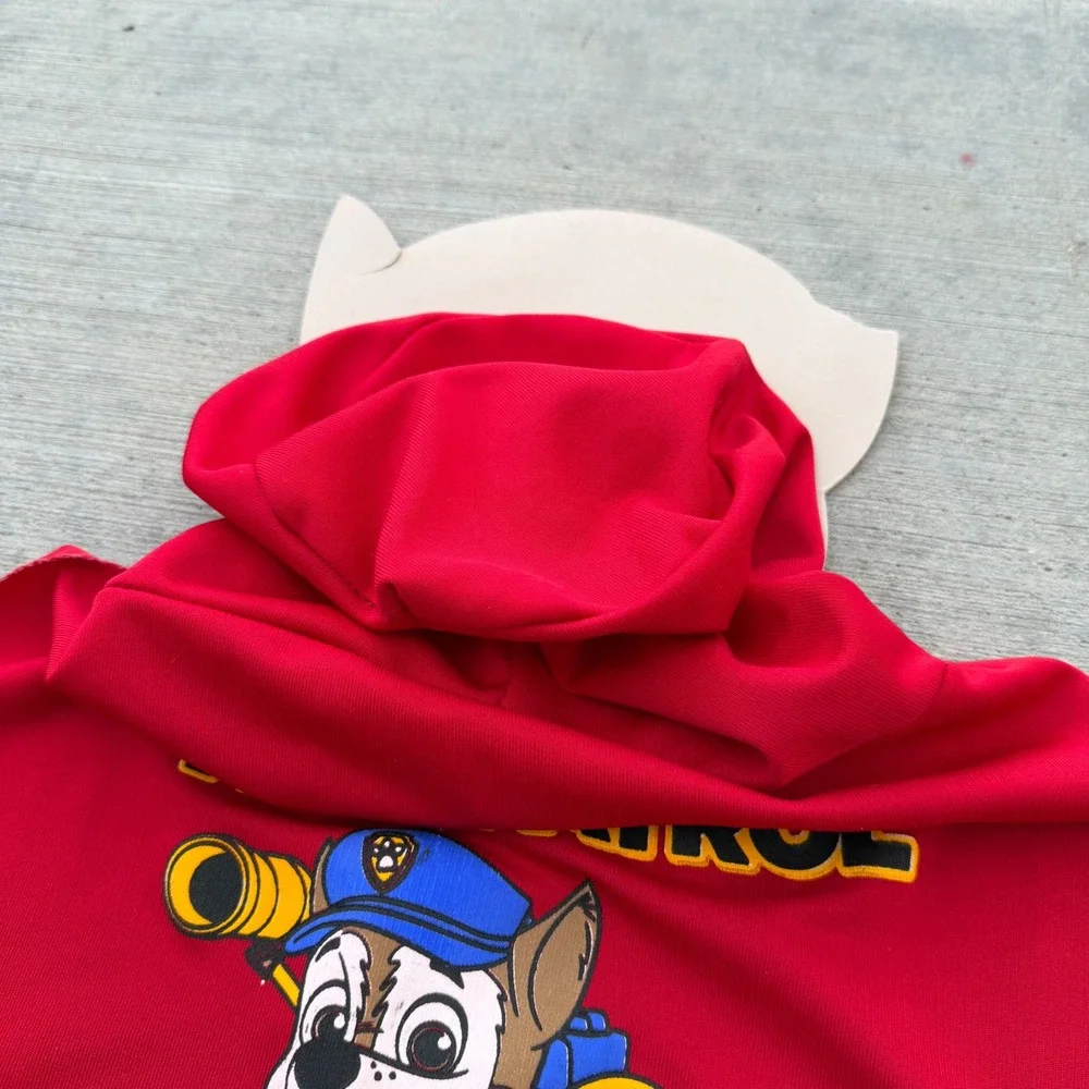 Paw Patrol Chase Mask and Cape Set Red Hooded Costume Ready For Action Kids